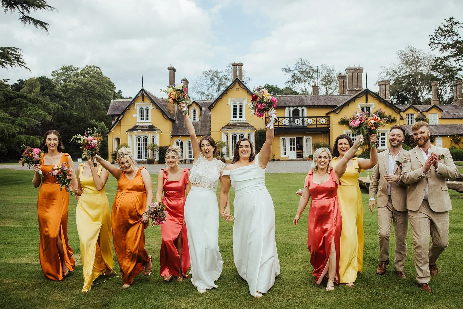 Julie & Linda’s colourful Martinstown House wedding — opening photograph