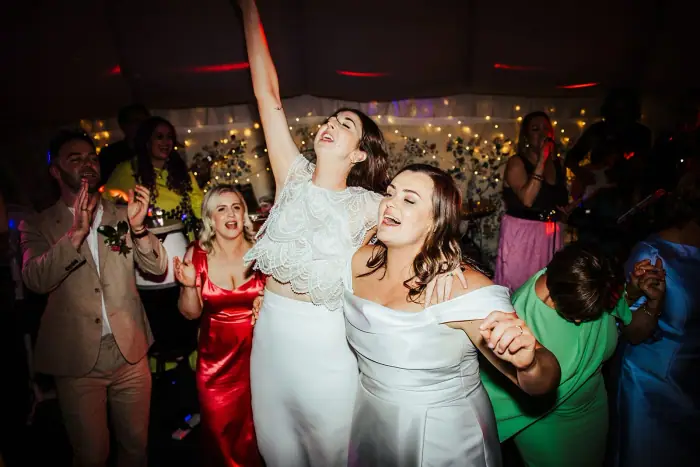 Julie & Linda’s colourful Martinstown House wedding — photograph 77